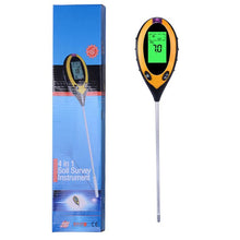 Load image into Gallery viewer, Digital 4 In 1 Soil PH / Moisture / Temperature / Sunlight Tester
