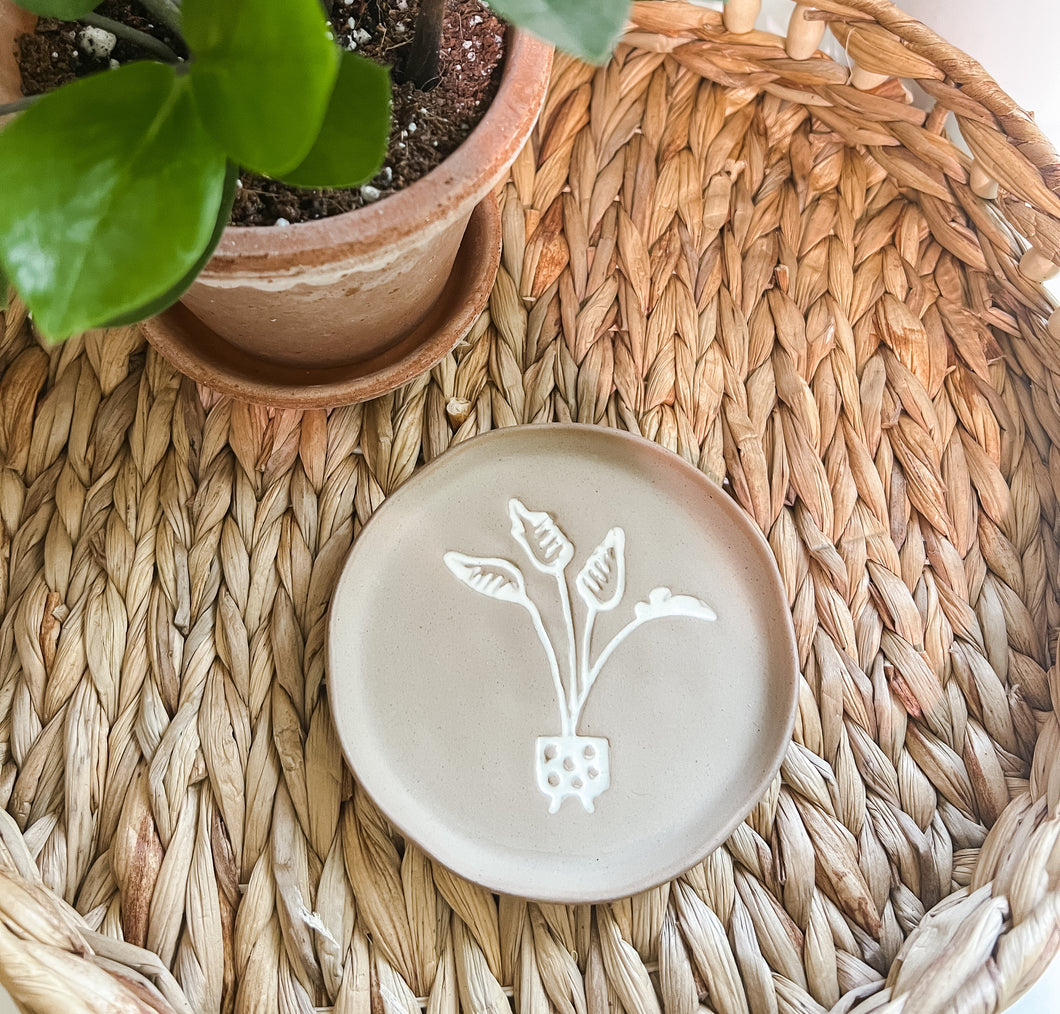 Palm Ceramic Tray